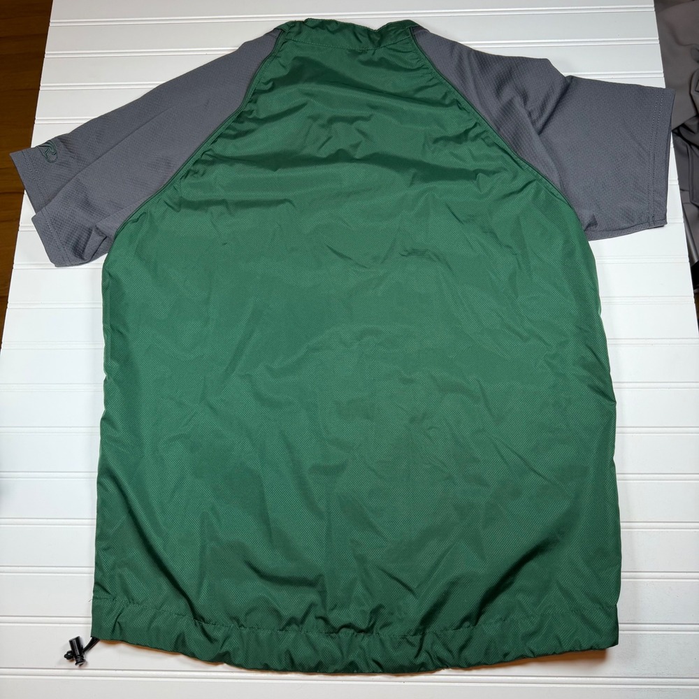 Rawlings Michigan State Spartans Cage Jacket Mens Medium Green Short Sleeve Zip - Picture 2 of 6